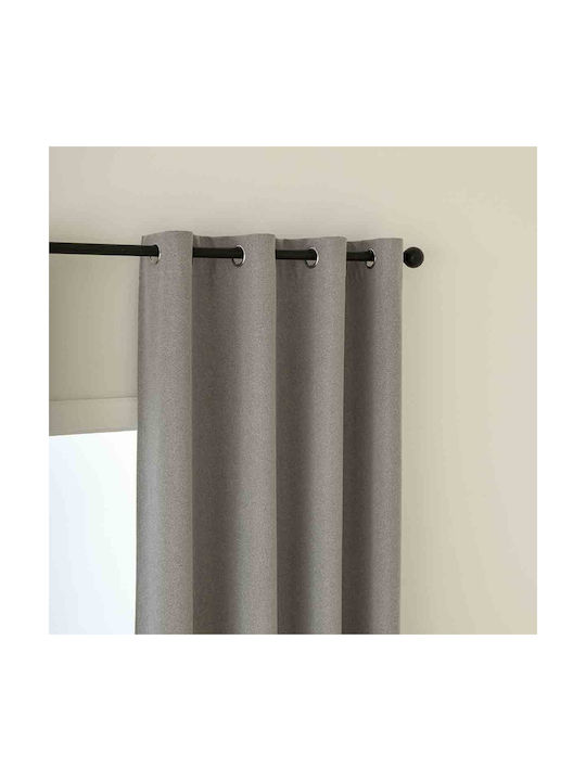 Curtain with Eyelets 140x270 Black Out Beauty Home Total 8446 Beige 100% Polyester