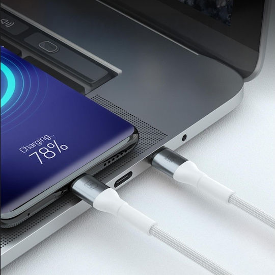 3MK USB 2.0 Cable USB-C Male - USB-C 60W PD White 1m