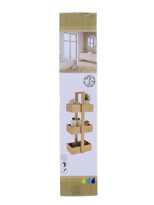 Ραφιέρα Μπανιέρας Ξύλινη 25x18x66cm