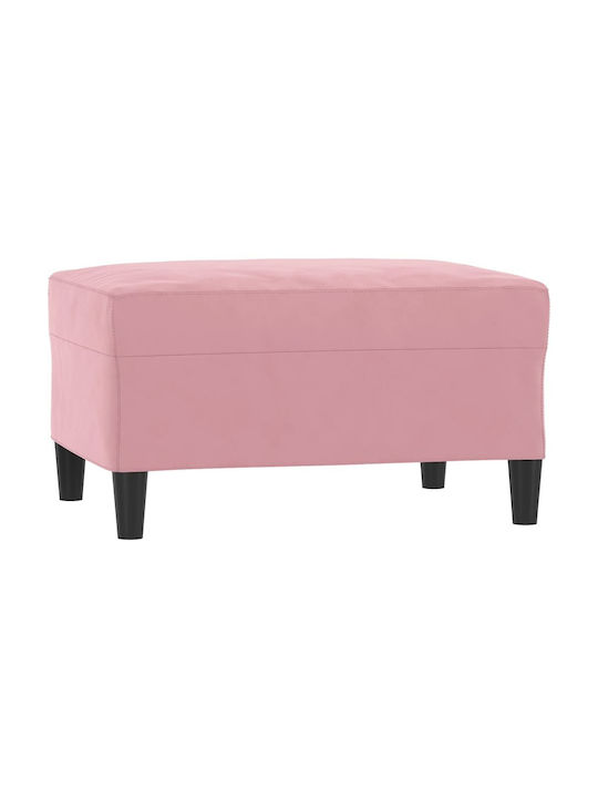 Living Room Furniture Set 3-Seater & 2-Seater & Stool Pink