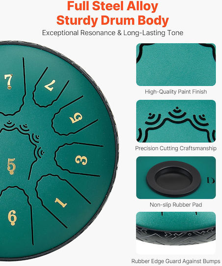 Vevor Steel Tongue Drum 11 Notes 16.5cm