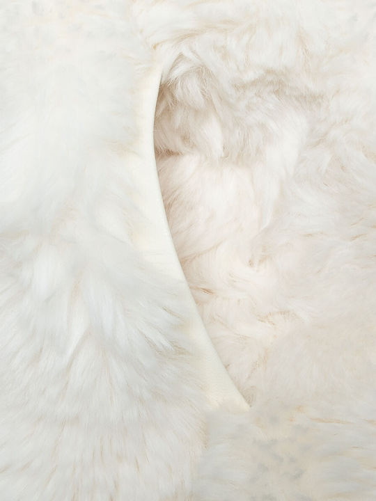 Kids' Fur with Hood Ecru