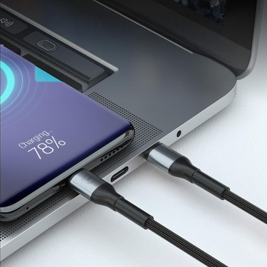 3MK USB 2.0 Cable USB-C male - USB-A 18W Black 2m