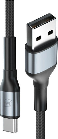 3MK Regular USB 2.0 Cablu USB-C bărbătesc - USB-A 18W Negru 1m