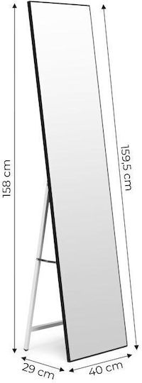 Modernhome Огледало с Черна Металик Рамка 159.5x40см