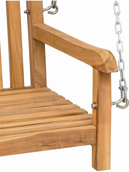 Swing Chair with Base Wooden W114xD60xH64cm Brown