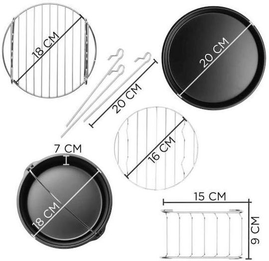 Sogo Air Fryer Accessories Set 5 Pieces for Fryers Over 4L Acc-ss-17320 Edenberg