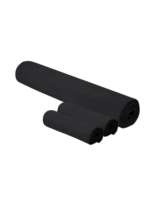 vidaXL Prosoape de sală de sport Negru