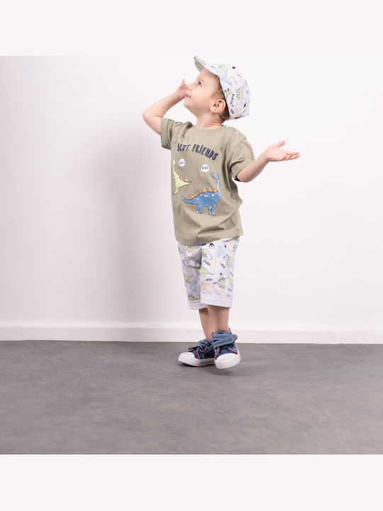 Kinder-Set mit Shorts Sommer 3Stück Grün