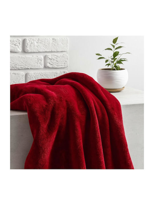 Astron Italy Velvet Blanket Super King 220x240cm Redwine