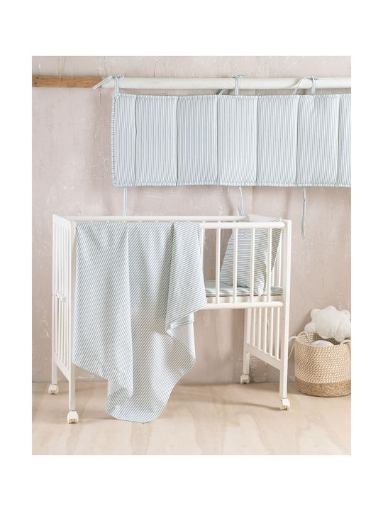 Rythmos Motiv Baby Sheet Cradle Cotton Turquoise 80x110cm