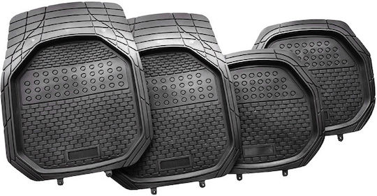Boatmat Raised Sides Floor Mats 4pcs Set Black Cartech