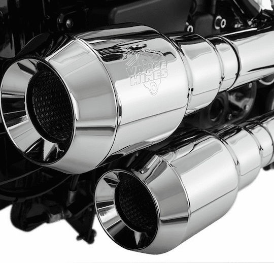 Vance & Hines 2-2 Hi-output Grenades Auspuff Chrome Harley Davidson Dyna '06-'17