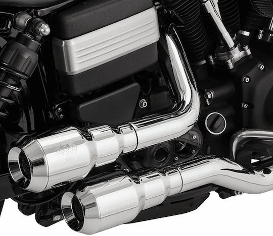 Vance & Hines 2-2 Hi-output Grenades Auspuff Chrome Harley Davidson Dyna '06-'17