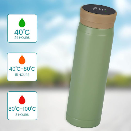 Belle Vous Pahar Termos Oțel Inoxidabil / Sticlă 280ml Verde