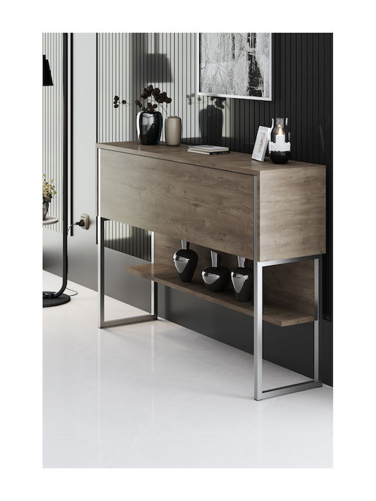 Συρταριέρα Κρεβατοκάμαρας Silver, Walnut 120x30x80cm