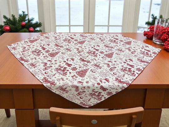Fată De Masă De Crăciun În Carouri Din In Roșu Tree 100x100 Lineahome 100x100 Fată De Masă De Crăciun În Carouri Din In Roșu Tree 100x100 Lineahome 100x100