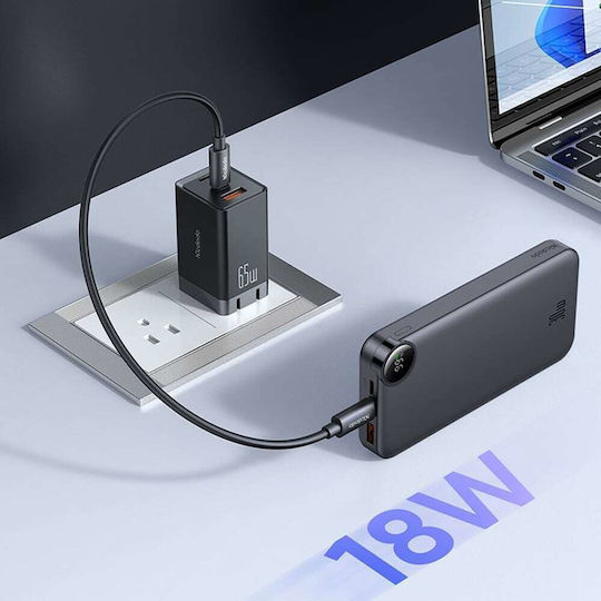 Mcdodo MC-3850 Power Bank 10000mAh 30W με Θύρα USB-A και Θύρα USB-C Μαύρο