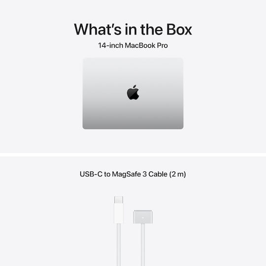 Apple MacBook Pro 14.2" IPS Panel Retina Display 120Hz (M5-10-ядрен/16GB/1TB SSD/10-Core GPU) Сребрист (Международен Английски Език Клавиатура)