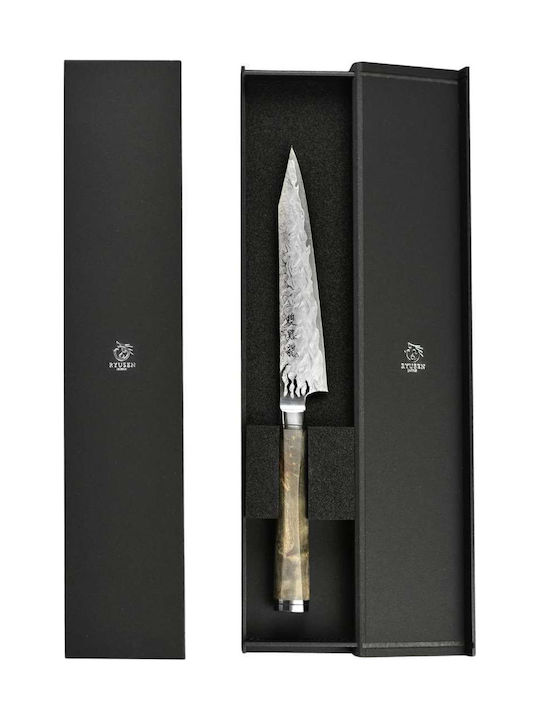 Ryusen Messer Santoku aus Damaststahl 17.5cm
