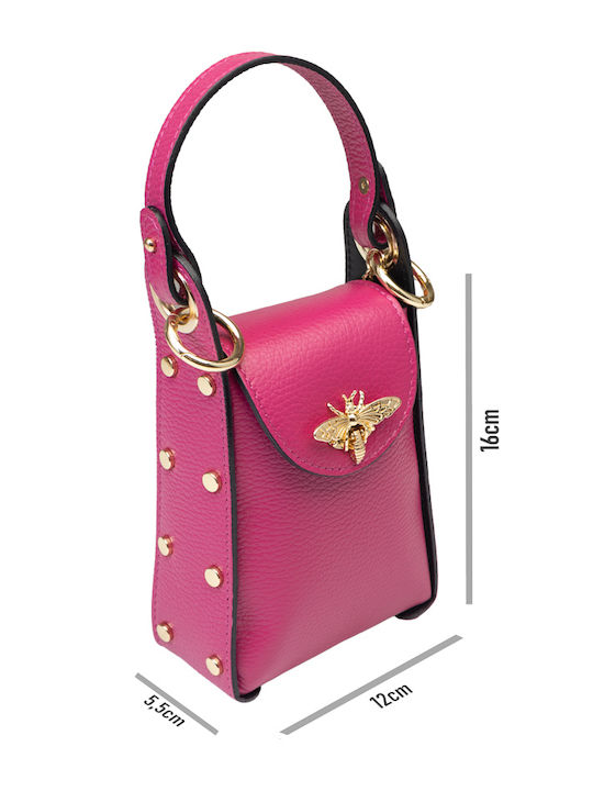 De piele Geantă de damă De umăr Fuchsia