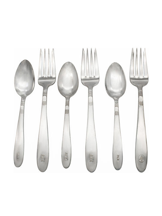 Savvas Design Cutlery Set Silver 50pcs