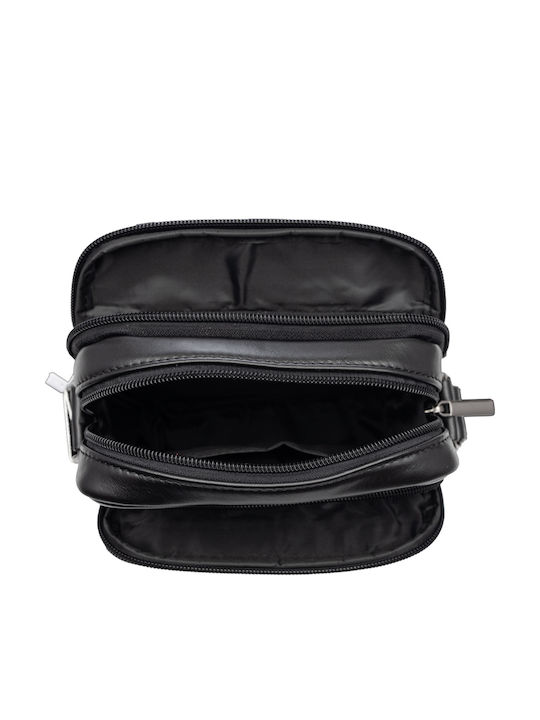 Piele Geantă pentru bărbați De umăr / tip crossbody Neagră