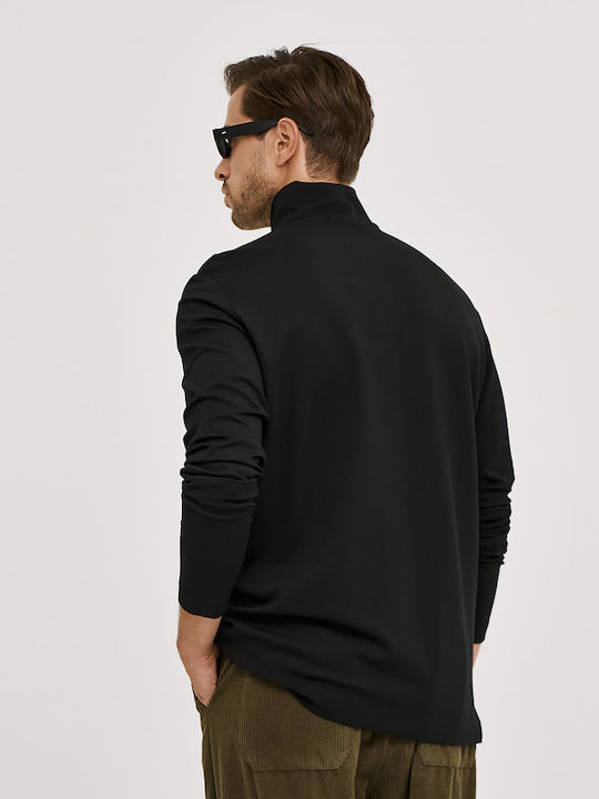 Long Sleeve Black Blouse
