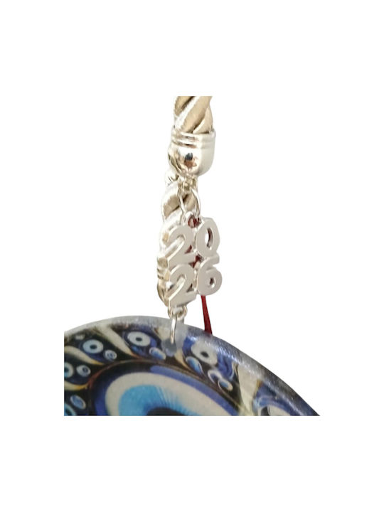 Kalliopi Silver Handmade Окачен Гоури Горелка Син от Стъкло 2026 5x11см 1бр