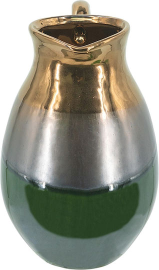 Artekko Decorative Vase Electric Green 20.5x16x25cm