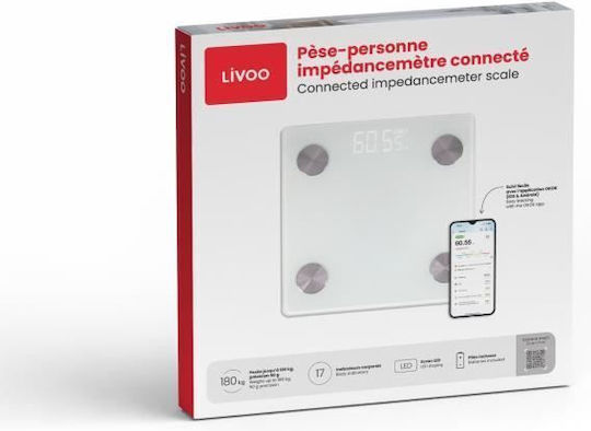 Livoo Дигитална Кантар в Бял цвят DOM528W