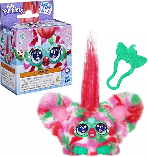Hasbro Jucărie de pluș Furby Furblet de Crăciun Mentă Pepene pentru 6+ ani Ani 9.5 cm.