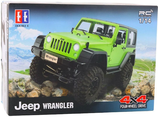 Off-road Remote Controlled Rc Jeep Wrangler Rock Crawler Green 1:14 Double E