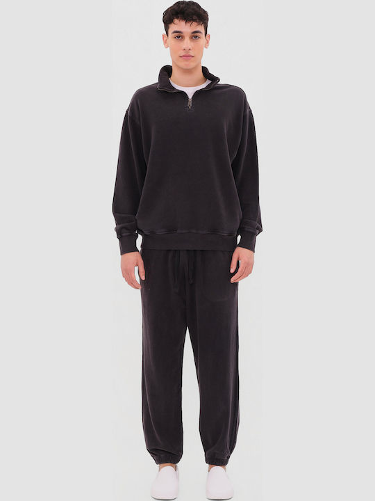 Langarm Herrenbluse Schwarz