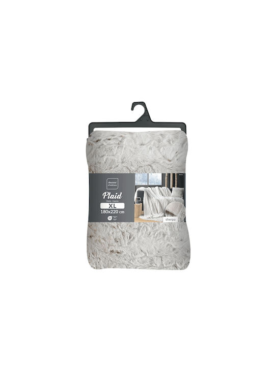 Douceur d'Intérieur Sherpa Blanket Half Double 180x220cm White