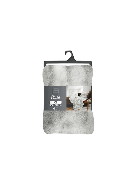 Douceur d'Intérieur Κουβέρτα Fleece Ημίδιπλη 180x220εκ. Grey