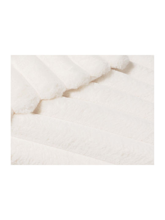 Douceur d'Intérieur Pătură Polar Fleece Pentru Canapea 125x150 cm Albă