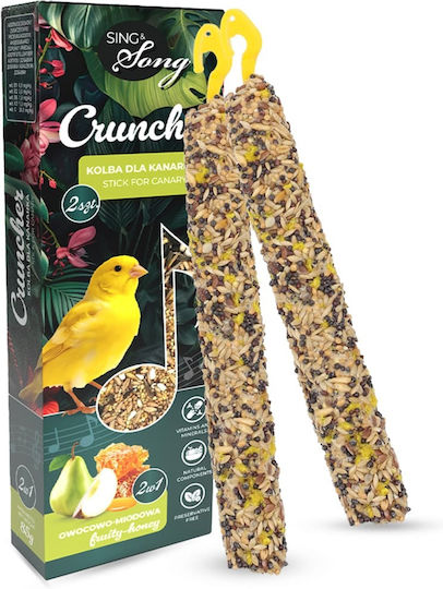 Sing&song Cruncher 85gr Τροφή Καναρίνια 2 1 Μέλι Φρούτα