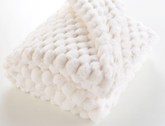 Douceur d'Intérieur Одеяло Sherpa За Канапе 125x150см Бяло