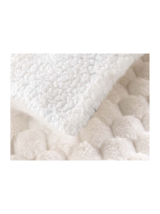 Douceur d'Intérieur Κουβέρτα Sherpa Καναπέ 125x150εκ. White