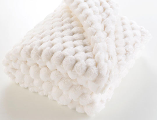 Douceur d'Intérieur Sherpa Blanket Double 220x240cm White