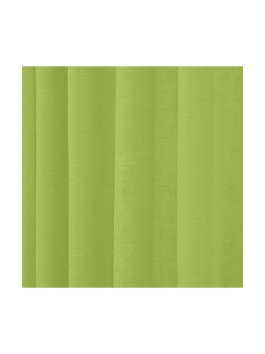 Lino Home Κουρτίνα με Τρέσα Πράσινη 150x295εκ.