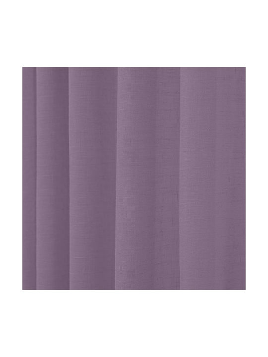 Lino Home Κουρτίνα με Τρέσα Λιλά 150x295εκ.
