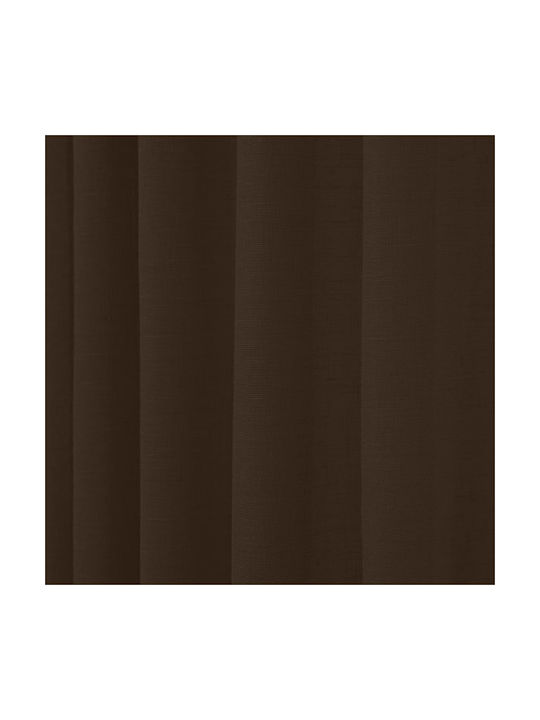Lino Home Перде с Плик с Писалка Кафяво 150x295см