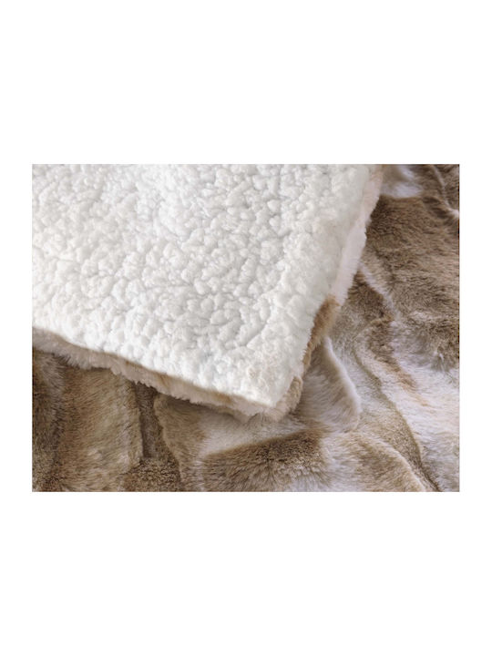 Douceur d'Intérieur Sherpa Blanket Half Double 180x220cm White