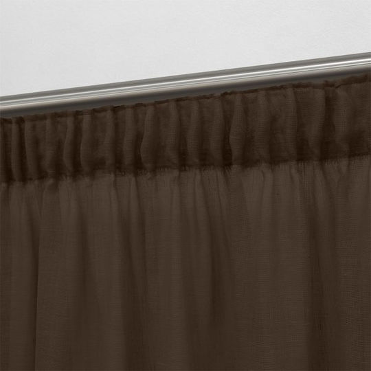 Lino Home Κουρτίνα με Τρέσα Καφέ 150x295εκ.