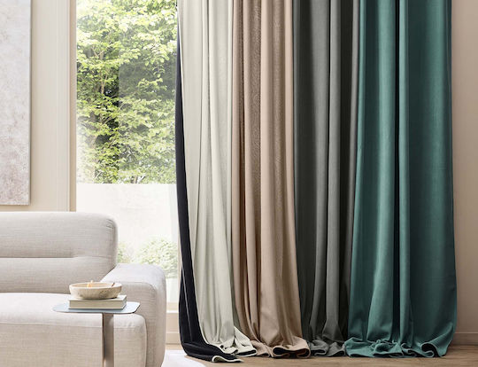 Douceur d'Intérieur Vorhang Fenster mit Grommet Gray 140x260cm