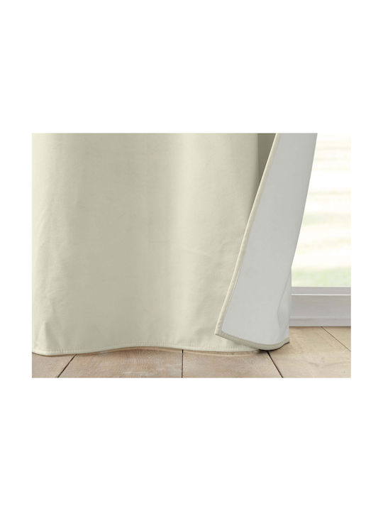 Douceur d'Intérieur Curtain Blackout Window with Grommet Beige 140x260cm