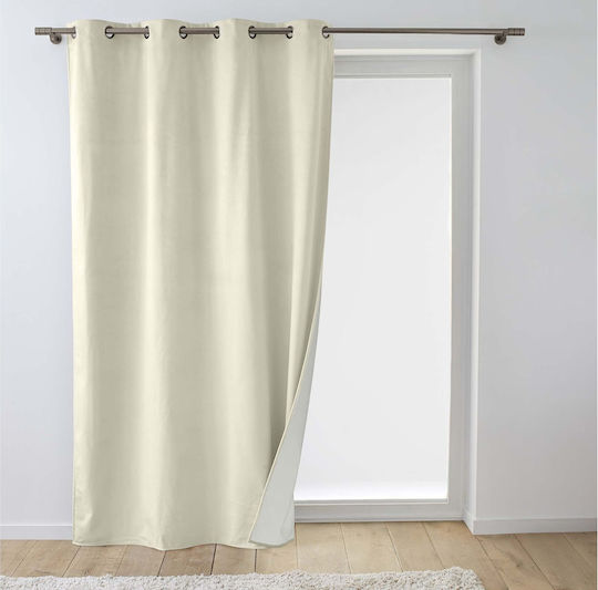 Douceur d'Intérieur Perdea de Întunecare de Fereastră cu Capse Bej 140x260cm