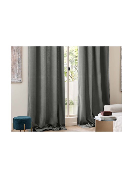Douceur d'Intérieur Curtain Window with Grommet Gray 140x260cm